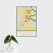 16x24 Shepherdstown West Virginia Map Print Portrait Orientation in Woodblock Style With Tropical Plant Leaves in Water