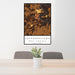 24x36 Shepherdstown West Virginia Map Print Portrait Orientation in Ember Style Behind 2 Chairs Table and Potted Plant