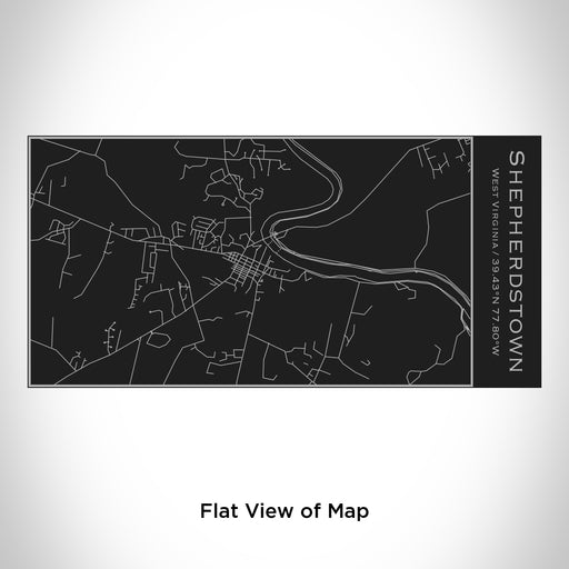 Rendered View of Shepherdstown West Virginia Map Engraving on 17oz Stainless Steel Insulated Cola Bottle in Black