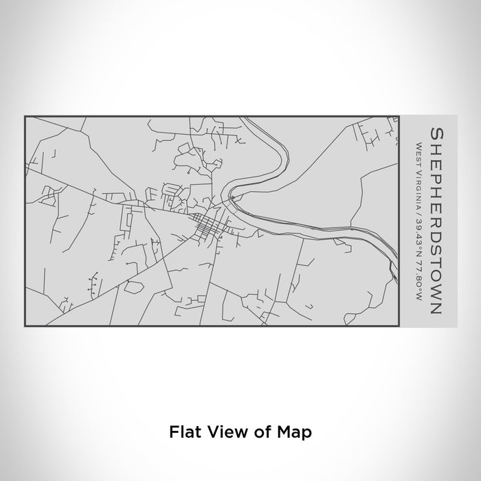 Rendered View of Shepherdstown West Virginia Map Engraving on 17oz Stainless Steel Insulated Cola Bottle
