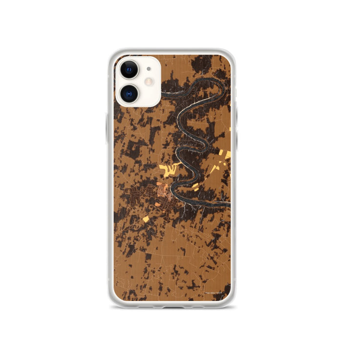 Custom iPhone 11 Shepherdstown West Virginia Map Phone Case in Ember