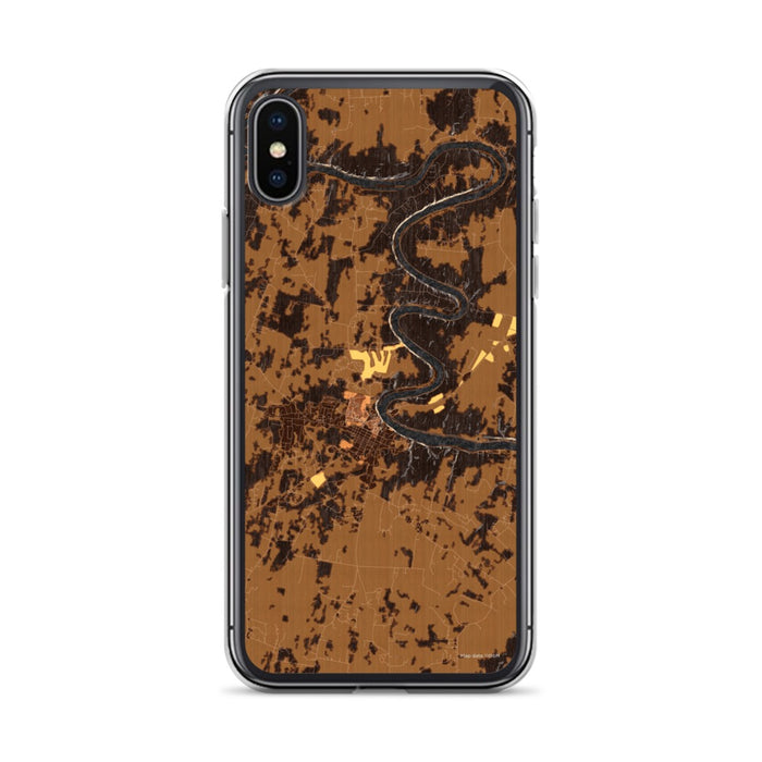 Custom iPhone X/XS Shepherdstown West Virginia Map Phone Case in Ember