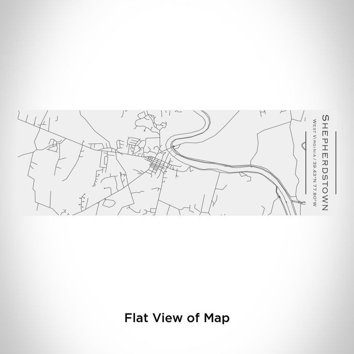 Rendered View of Shepherdstown West Virginia Map Engraving on 10oz Stainless Steel Insulated Cup with Sliding Lid in White