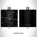 Rendered View of Shepherdstown West Virginia Map Engraving on 6oz Stainless Steel Flask in Black