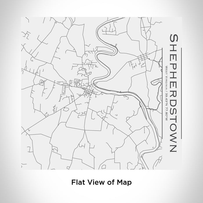 Rendered View of Shepherdstown West Virginia Map Engraving on 17oz Stainless Steel Insulated Tumbler in White