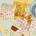 Shepherdstown West Virginia Map Print in Woodblock Style Zoomed In Close Up Showing Details