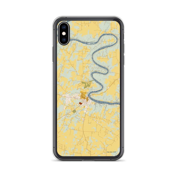 Custom iPhone XS Max Shepherdstown West Virginia Map Phone Case in Woodblock
