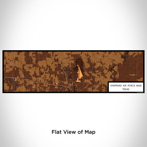 Flat View of Map Custom Sheppard Air Force Base Texas Map Enamel Mug in Ember