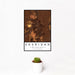 12x18 Sheridan Wyoming Map Print Portrait Orientation in Ember Style With Small Cactus Plant in White Planter