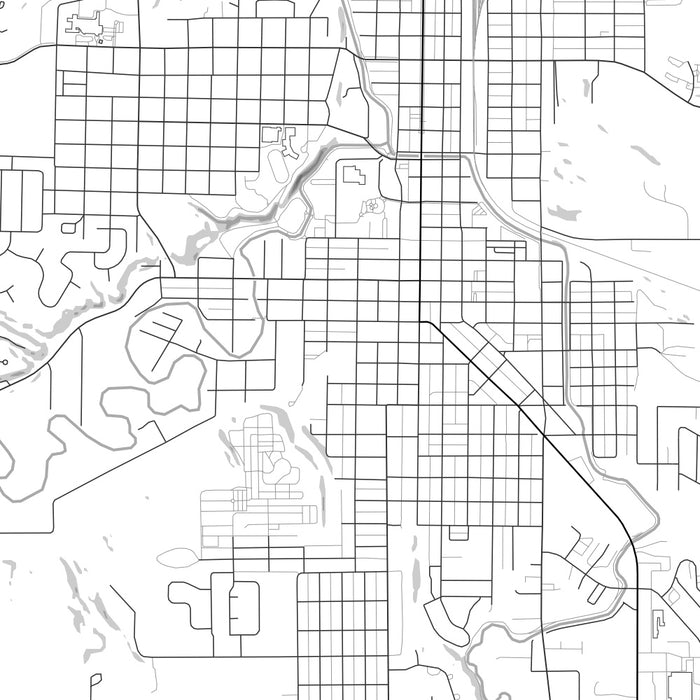 Sheridan Wyoming Map Print in Classic Style Zoomed In Close Up Showing Details