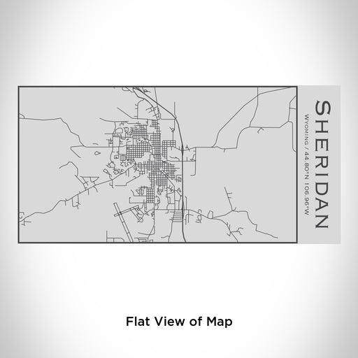 Rendered View of Sheridan Wyoming Map Engraving on 17oz Stainless Steel Insulated Cola Bottle