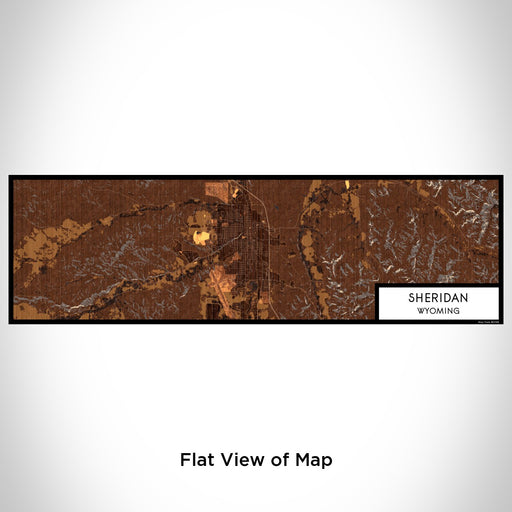 Flat View of Map Custom Sheridan Wyoming Map Enamel Mug in Ember