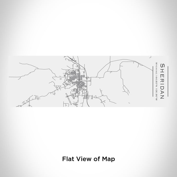 Rendered View of Sheridan Wyoming Map Engraving on 10oz Stainless Steel Insulated Cup with Sliding Lid in White