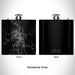 Rendered View of Sheridan Wyoming Map Engraving on 6oz Stainless Steel Flask in Black