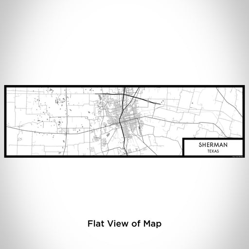 Flat View of Map Custom Sherman Texas Map Enamel Mug in Classic
