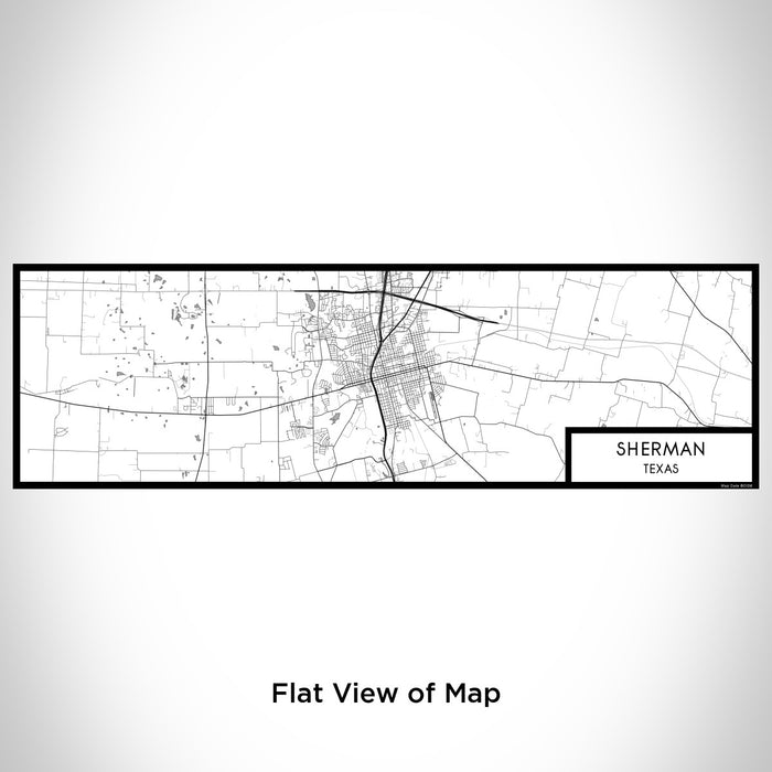 Flat View of Map Custom Sherman Texas Map Enamel Mug in Classic