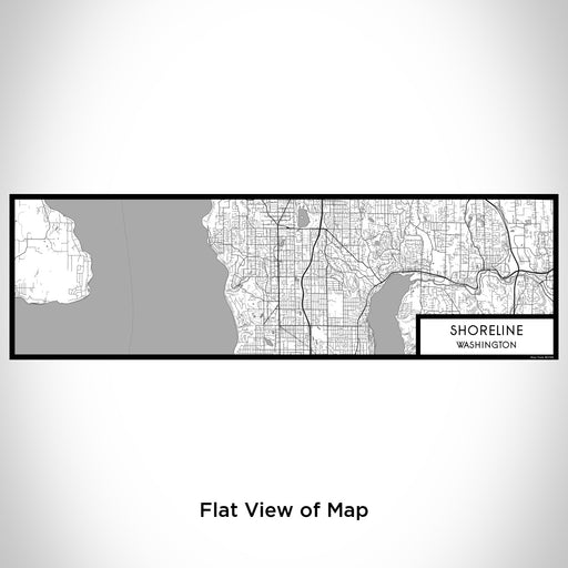 Flat View of Map Custom Shoreline Washington Map Enamel Mug in Classic