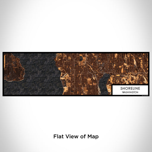 Flat View of Map Custom Shoreline Washington Map Enamel Mug in Ember