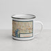 Right View Custom Shoreline Washington Map Enamel Mug in Woodblock