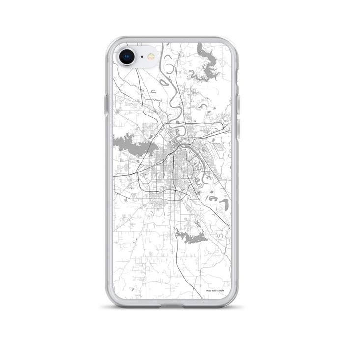 Custom Shreveport Louisiana Map iPhone SE Phone Case in Classic