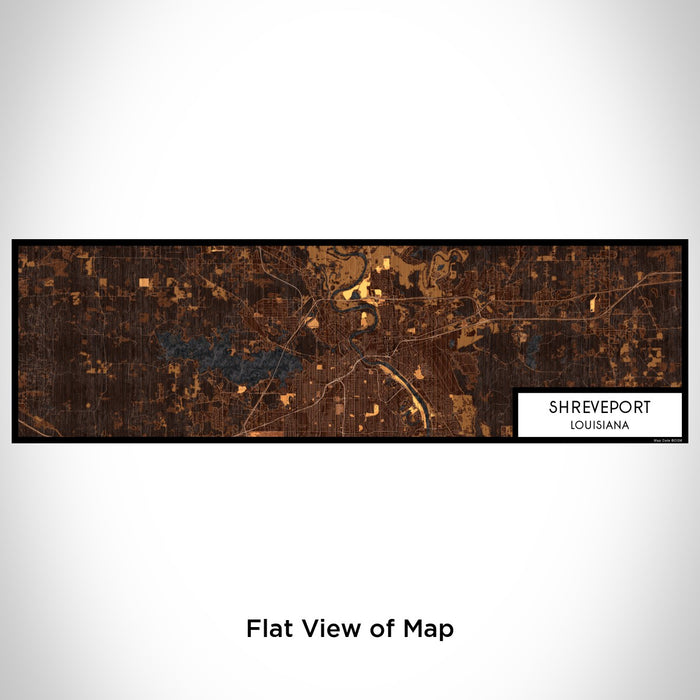 Flat View of Map Custom Shreveport Louisiana Map Enamel Mug in Ember