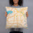 Person holding 18x18 Custom Shreveport Louisiana Map Throw Pillow in Watercolor