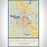 Shreveport Louisiana Map Print Portrait Orientation in Woodblock Style With Shaded Background