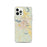 Custom Shreveport Louisiana Map iPhone 12 Pro Phone Case in Woodblock