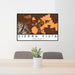 24x36 Sierra Vista Arizona Map Print Lanscape Orientation in Ember Style Behind 2 Chairs Table and Potted Plant