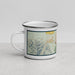 Left View Custom Sierra Vista Arizona Map Enamel Mug in Woodblock
