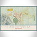 Sierra Vista Arizona Map Print Landscape Orientation in Woodblock Style With Shaded Background