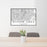 24x36 Silver Lake California Map Print Lanscape Orientation in Classic Style Behind 2 Chairs Table and Potted Plant
