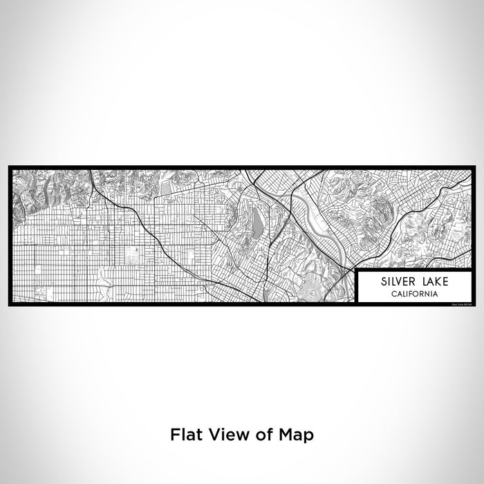 Flat View of Map Custom Silver Lake California Map Enamel Mug in Classic