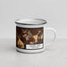 Right View Custom Silver Lake California Map Enamel Mug in Ember