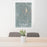 24x36 Silver Lake Los Angeles Map Print Portrait Orientation in Afternoon Style Behind 2 Chairs Table and Potted Plant