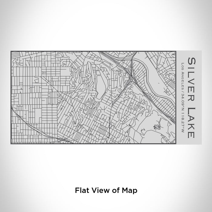 Rendered View of Silver Lake Los Angeles Map Engraving on 17oz Stainless Steel Insulated Cola Bottle