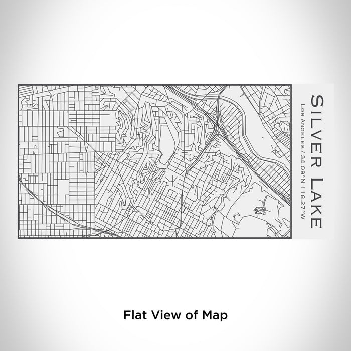 Rendered View of Silver Lake Los Angeles Map Engraving on 17oz Stainless Steel Insulated Cola Bottle in White