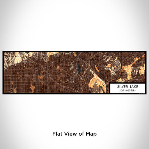 Flat View of Map Custom Silver Lake Los Angeles Map Enamel Mug in Ember