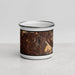 Front View Custom Silver Lake Los Angeles Map Enamel Mug in Ember