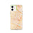 Custom Silver Lake Los Angeles Map iPhone 12 Phone Case in Watercolor