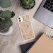 Custom Silver Lake Los Angeles Map Phone Case in Woodblock