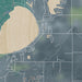 Silver Lake Michigan Map Print in Afternoon Style Zoomed In Close Up Showing Details