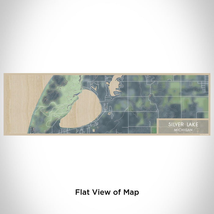 Flat View of Map Custom Silver Lake Michigan Map Enamel Mug in Afternoon