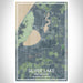 Silver Lake Michigan Map Print Portrait Orientation in Afternoon Style With Shaded Background