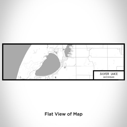 Flat View of Map Custom Silver Lake Michigan Map Enamel Mug in Classic