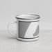 Left View Custom Silver Lake Michigan Map Enamel Mug in Classic