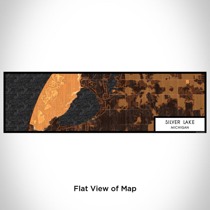 Flat View of Map Custom Silver Lake Michigan Map Enamel Mug in Ember