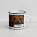 Right View Custom Silver Lake Michigan Map Enamel Mug in Ember