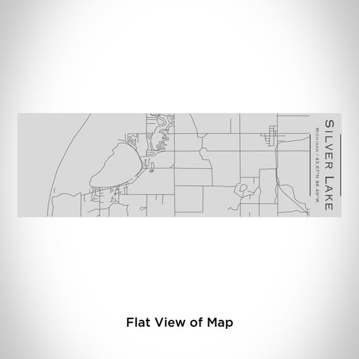 Rendered View of Silver Lake Michigan Map Engraving on 10oz Stainless Steel Insulated Cup with Sipping Lid