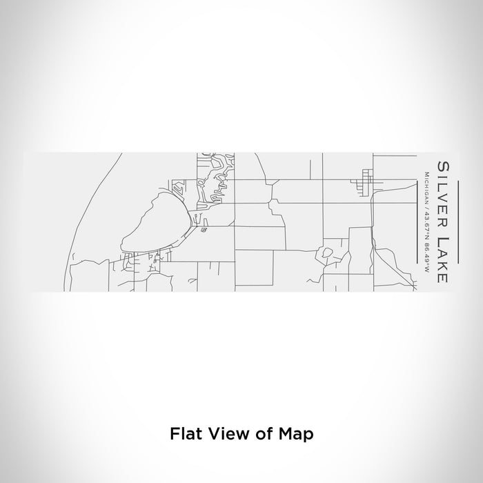 Rendered View of Silver Lake Michigan Map Engraving on 10oz Stainless Steel Insulated Cup with Sliding Lid in White
